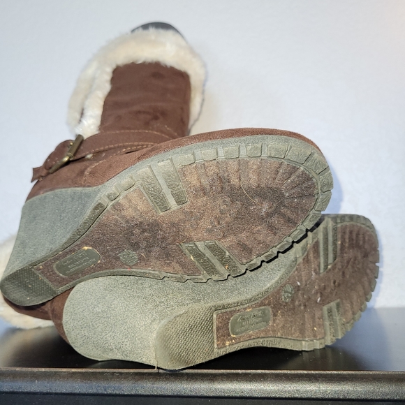 American Eagle Brown Faux Fur Wedge Boots - Picture 6 of 6